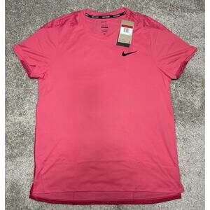 Nike Court Slam Dri-fit Tennis Shirt Top Men's L NWT $90 FQ2020-629 Pink NEW